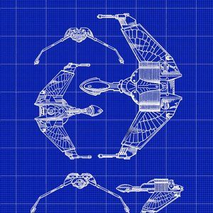 Star Trek Klingon Bird Space Ship Si FI Movie Outerspace Adventures